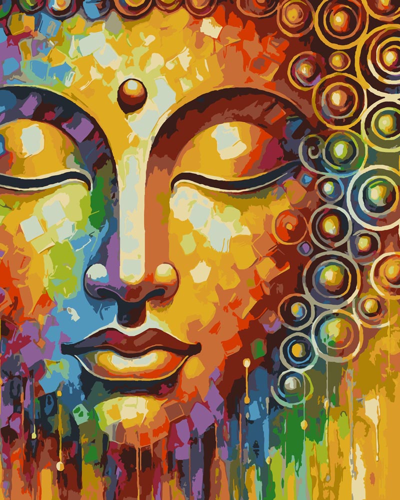 
Vibrant Buddha Face diamond painting kit