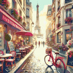 Eiffel Tower Street Cafe diamond painting kit
