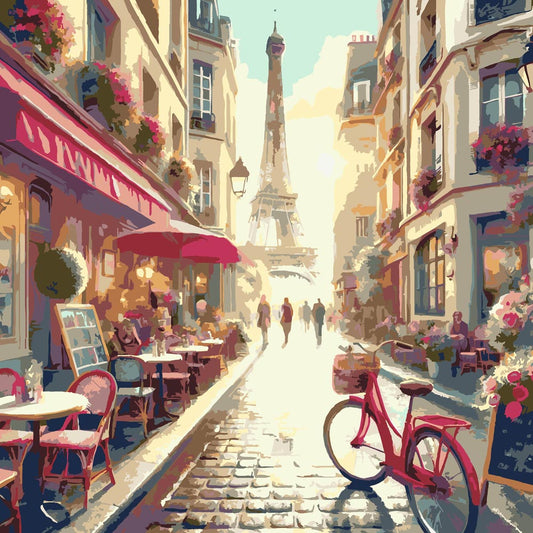 Diamond Painting - Eiffel Tower Street Cafe