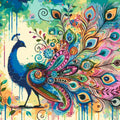 Artistic Peacock diamond painting kit