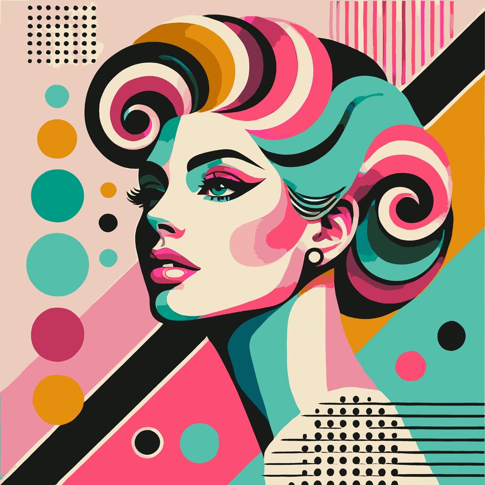 Retro Pop Art Woman diamond painting kit