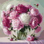 Pink Peony Bouquet diamond painting kit