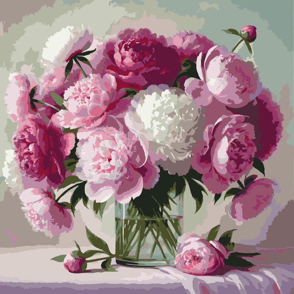 Diamond Painting - Pink Peony Bouquet