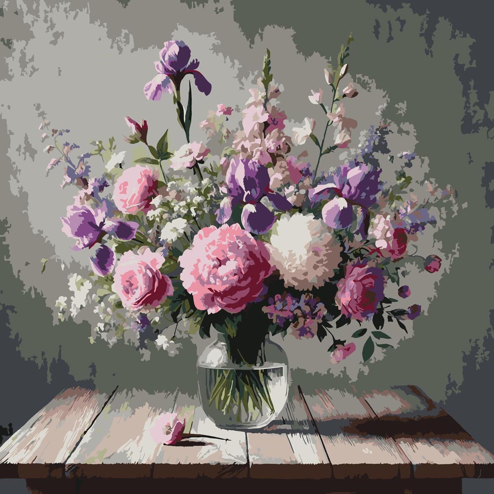 
Purple Floral Arrangement diamond painting kit