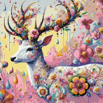 Diamond Painting - Floral Deer Fantasy