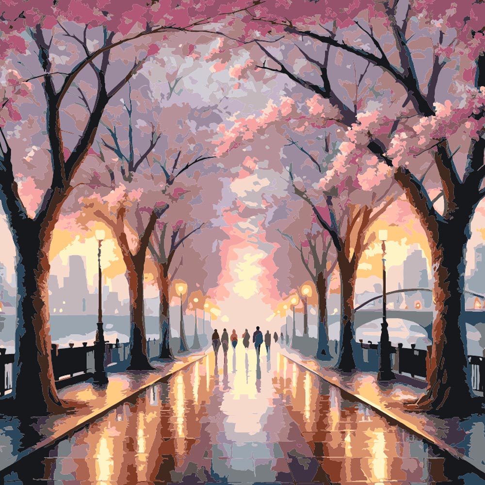 Diamond Painting - Cherry Blossom Walk