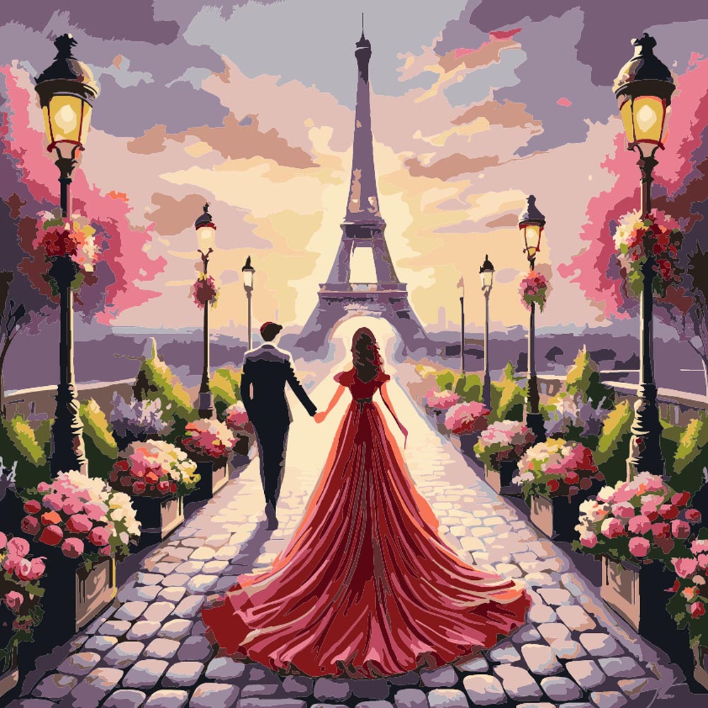 Diamond Painting - Couple in Paris