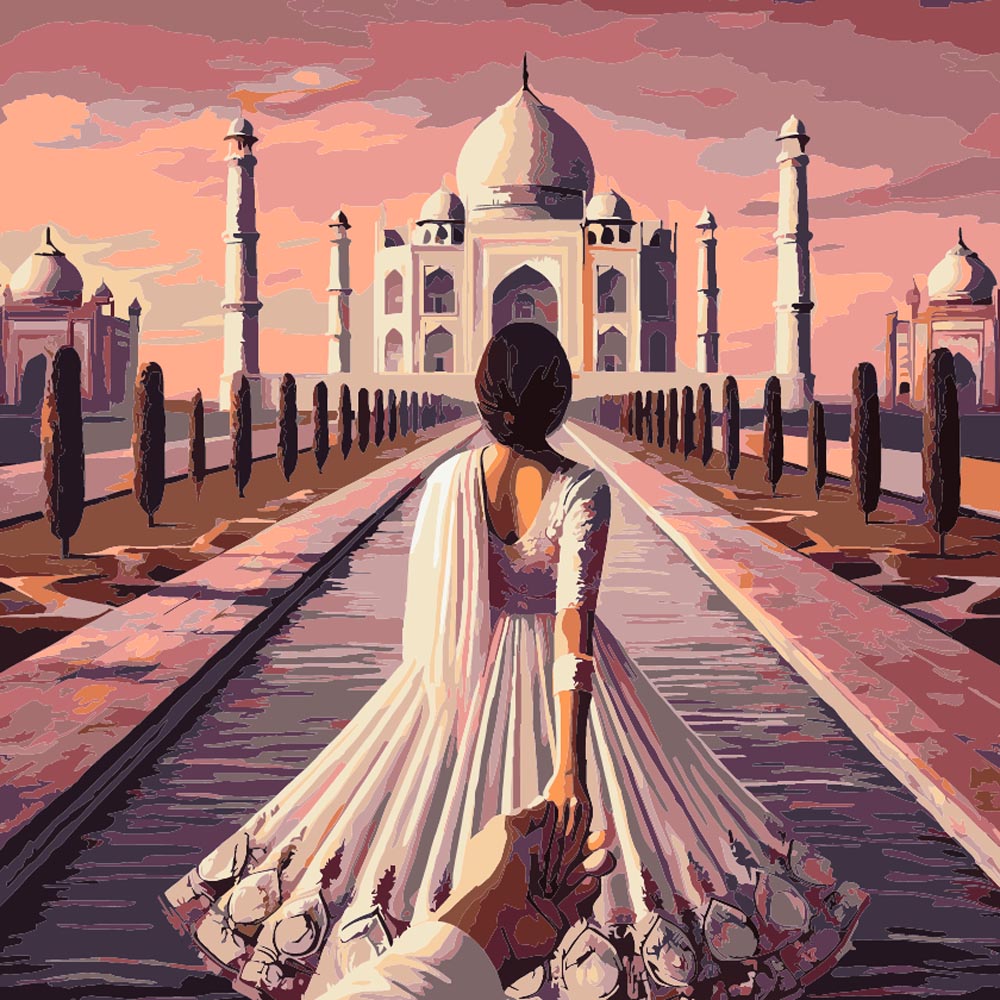 
Taj Mahal Bride diamond painting kit