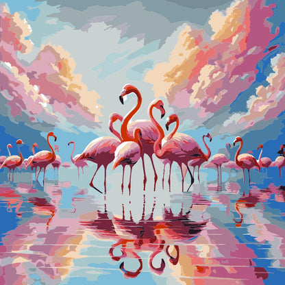 Diamond Painting - Flamingo Reflections