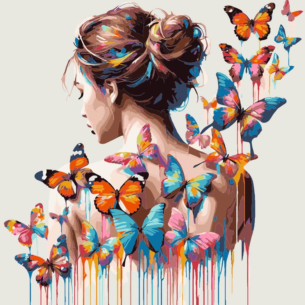 
Butterfly Lady diamond painting kit