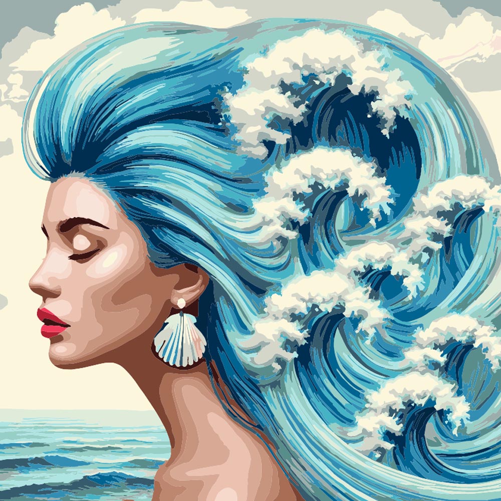 
Waves in Hair diamond painting kit