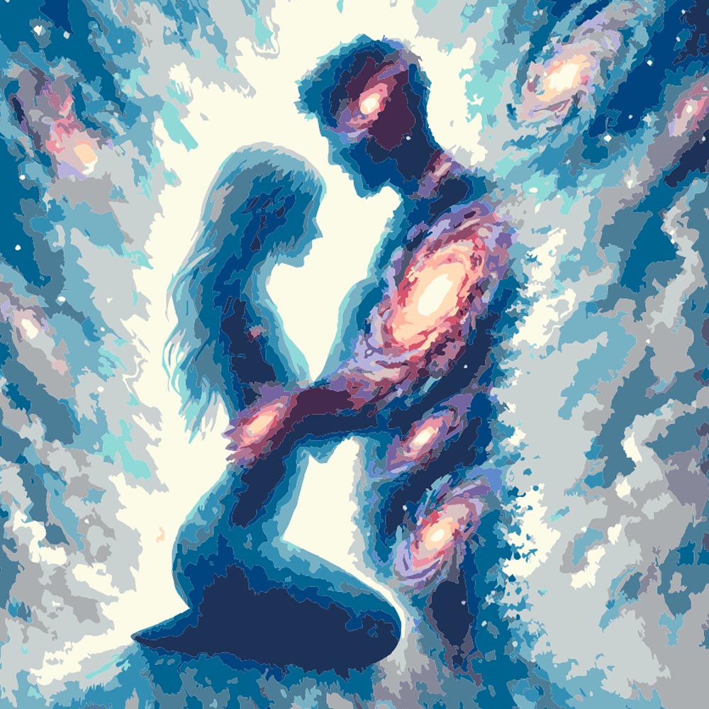 
Cosmic Couple diamond painting kit