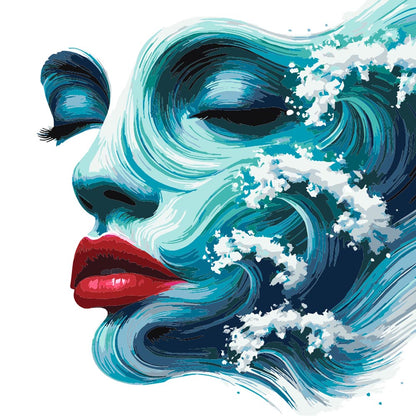 Diamond Painting - Wave Face Portrait