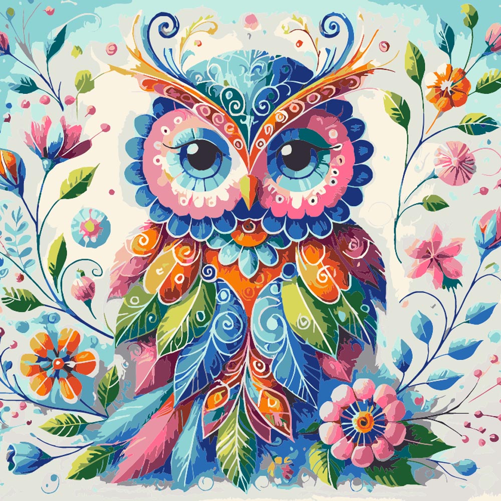 Diamond Painting - Colorful Owl