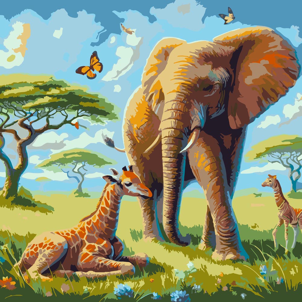 
Safari Animals diamond painting kit