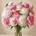 Pink Flowers diamond painting kit