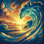 Sunset Wave diamond painting kit