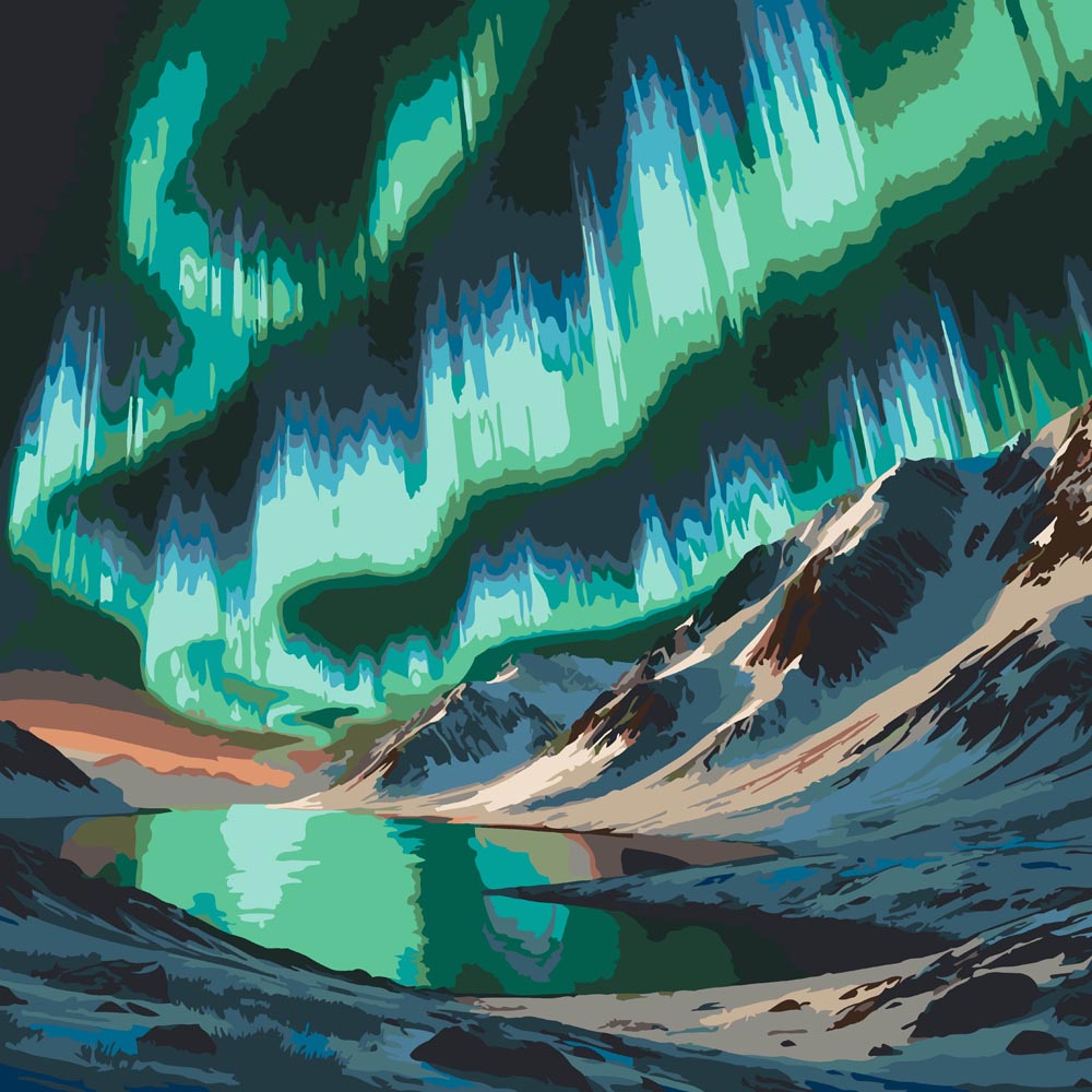 
Stunning Northern Light diamond painting kit