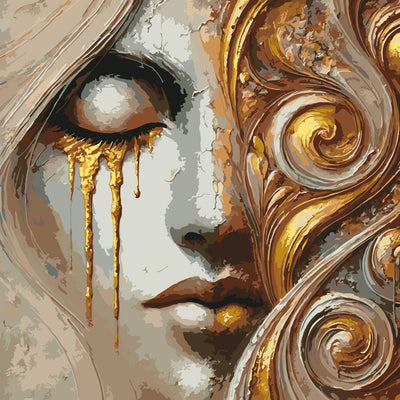 Golden Tears diamond painting kit