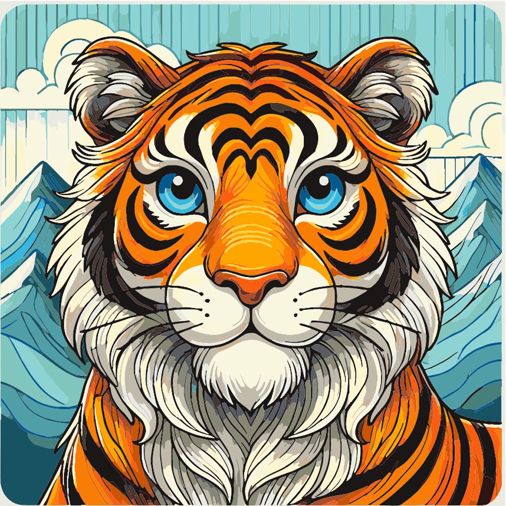 
Majestic Tiger diamond painting kit