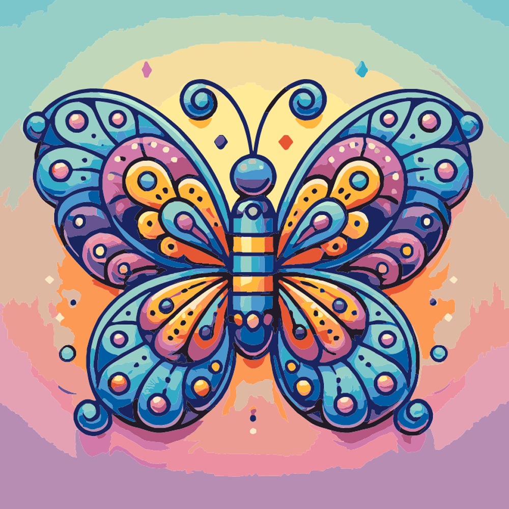 
Colorful Butterfly diamond painting kit