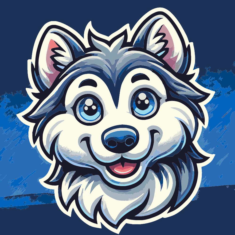 
Husky Face diamond painting kit