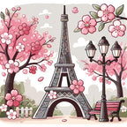 Eiffel in Spring diamond painting kit