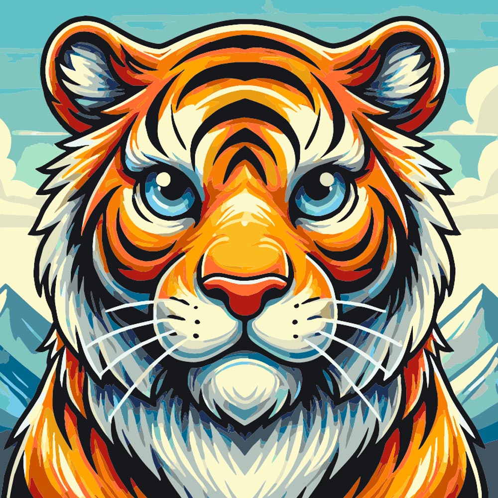 
Wild Tiger Face diamond painting kit