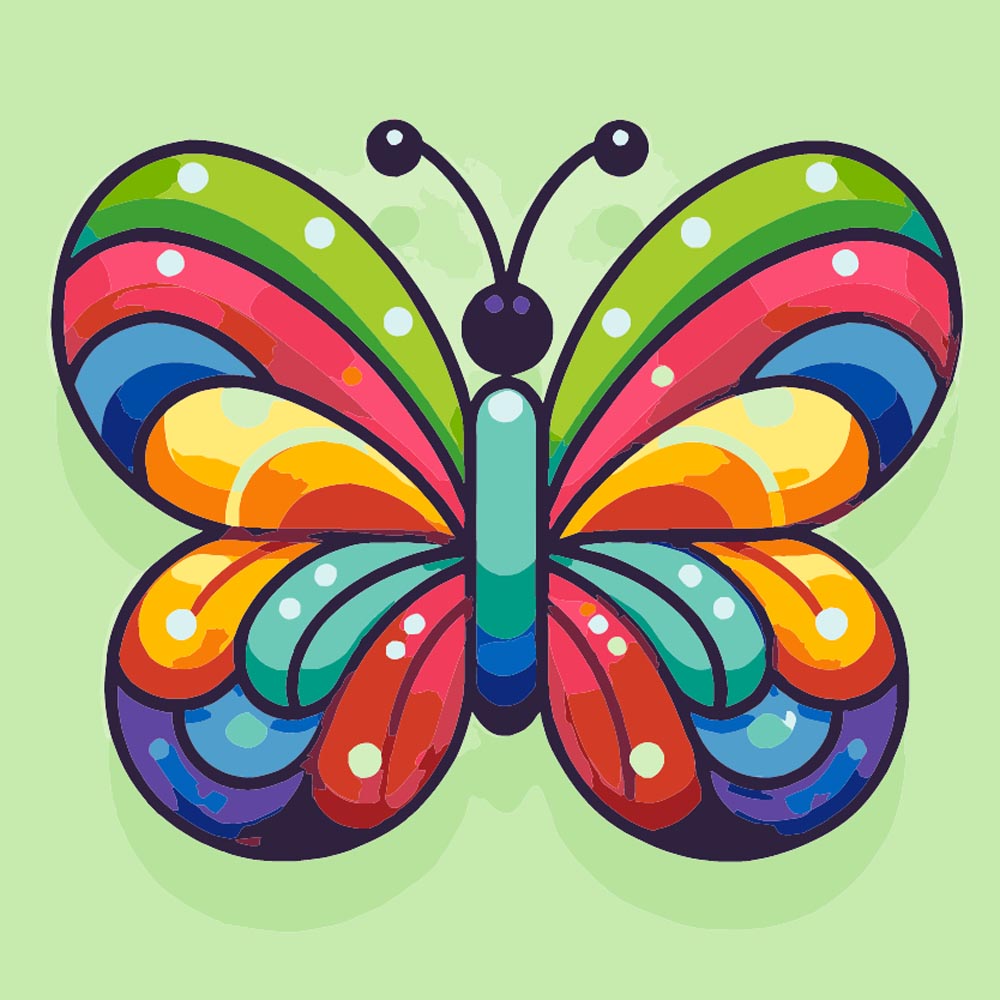 
Rainbow Butterfly diamond painting kit