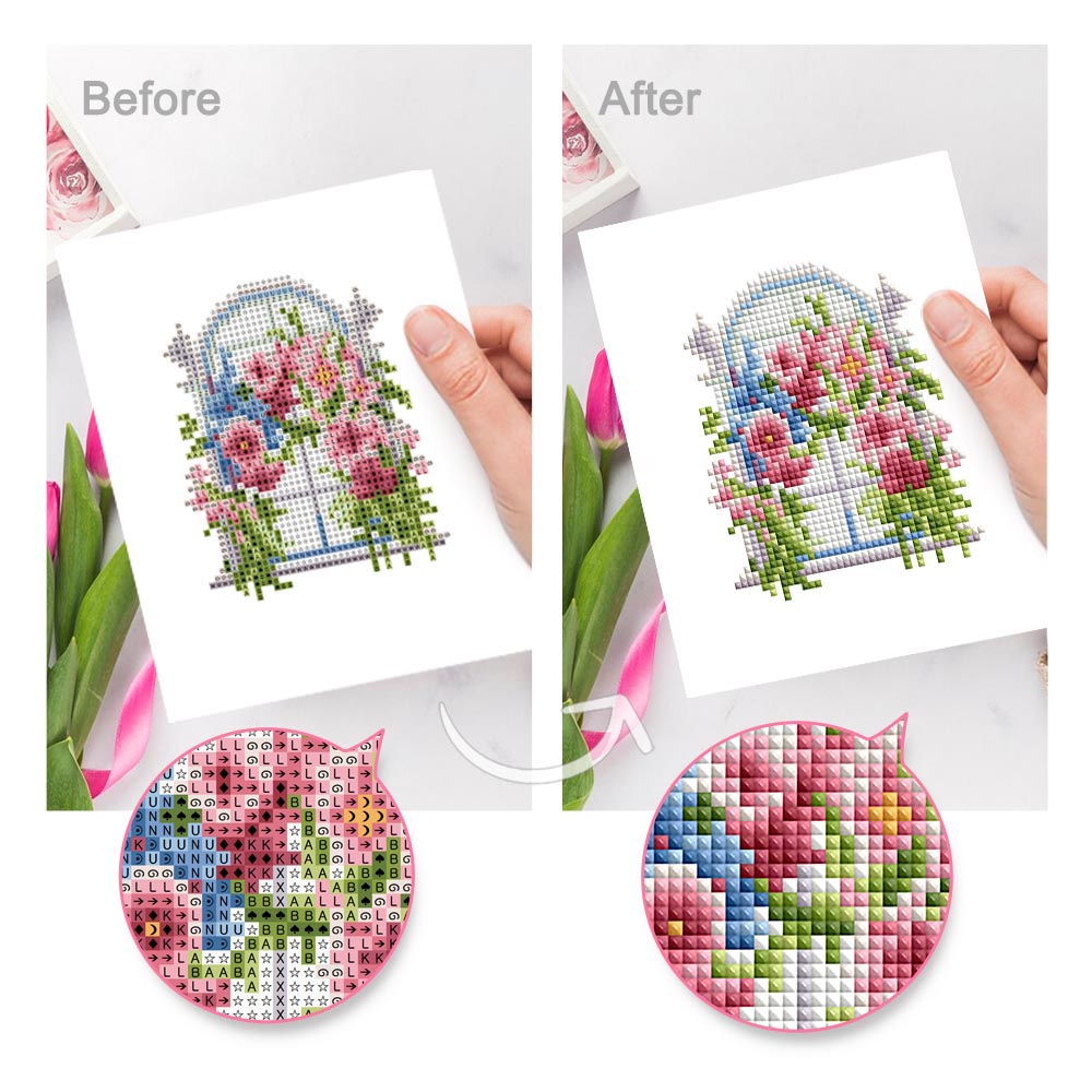 
12 Mini-Paintings – Where Flowers Meet the Light diamond painting kit – image 9