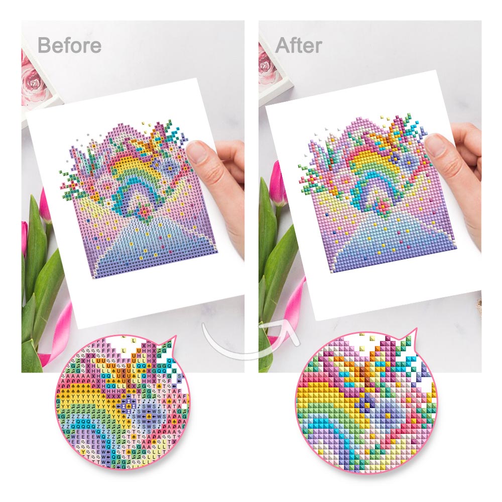 Diamond Painting - 12 Mini-Paintings | Unicorn Glitter Set