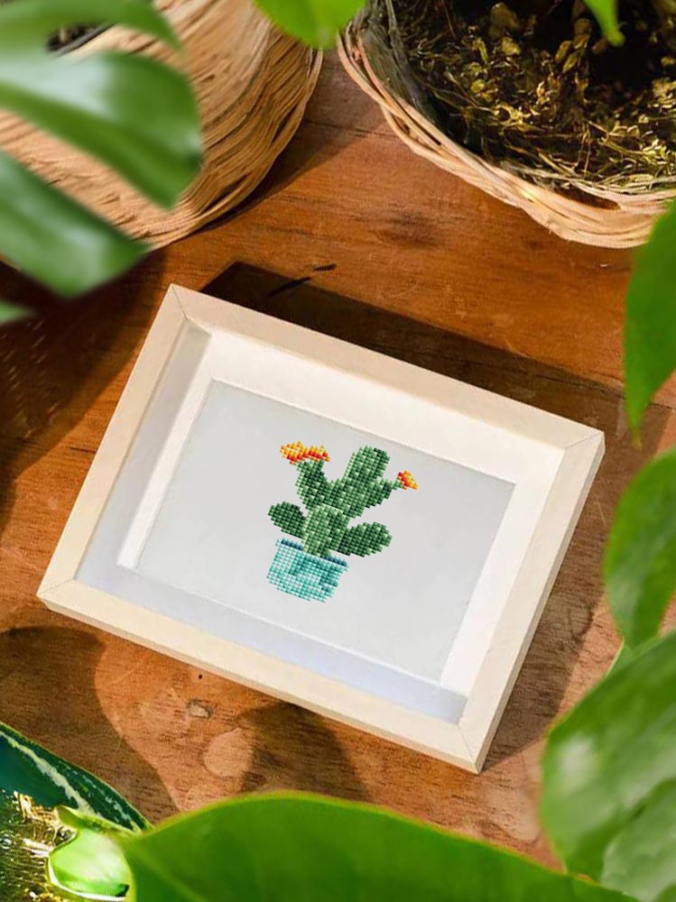 
12 Mini-Paintings – Green Oasis In Miniature diamond painting kit – image 9