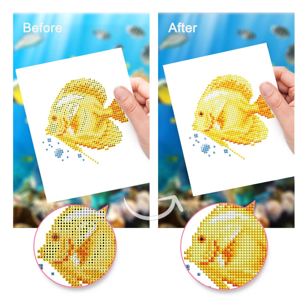 12 Mini-Paintings – Sea Life diamond painting kit – image 9