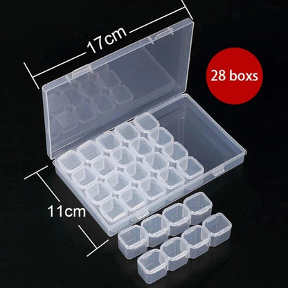 Adjustable Diamond Painting Storage Box – 28/56 Slots for Organization