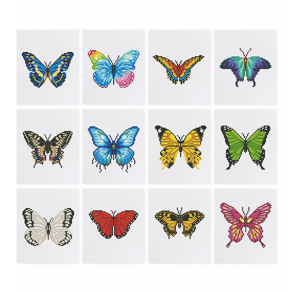 
Diamond Painting - 12 Mini-Paintings | Butterfly Bundle 2