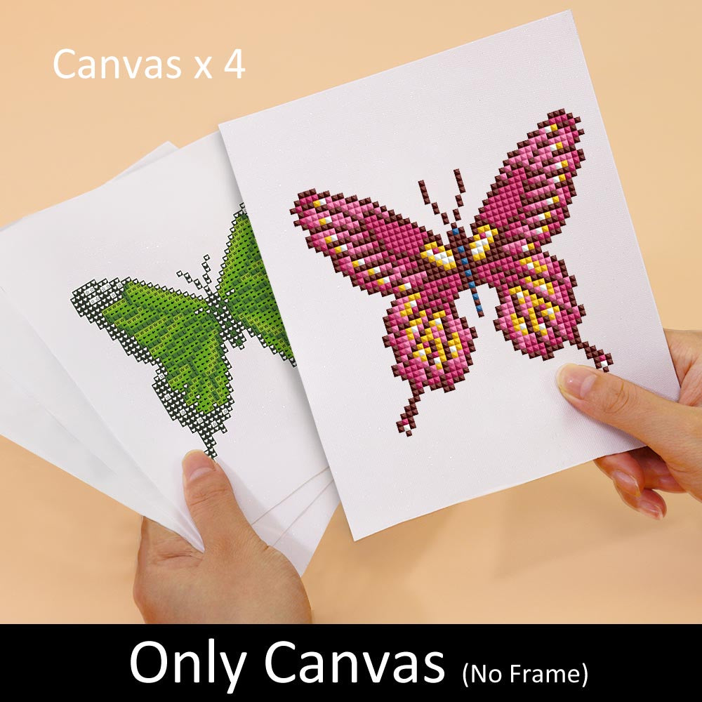 Diamond Painting - 4 Mini-Paintings | Butterflys