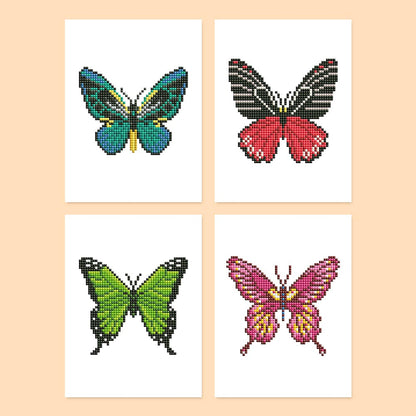 Diamond Painting - 4 Mini-Paintings | Butterflys