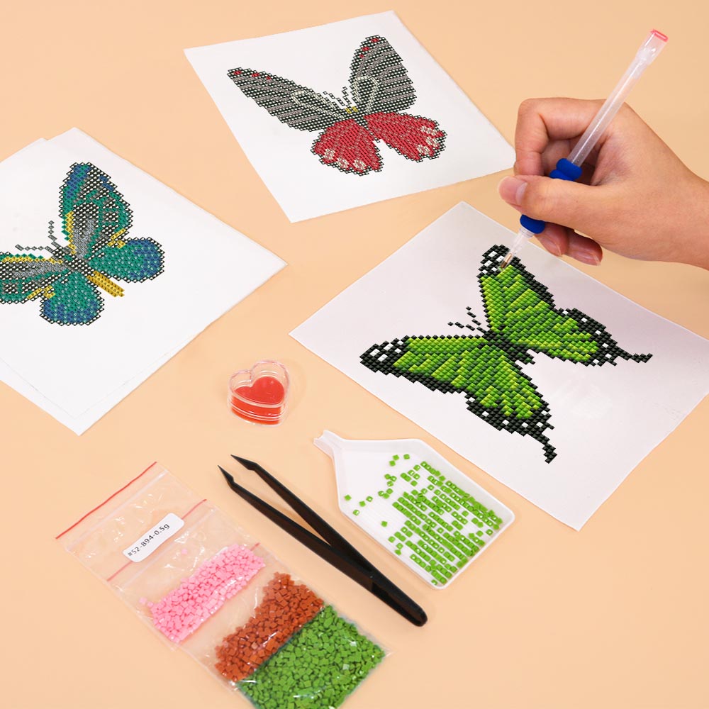 Diamond Painting - 4 Mini-Paintings | Butterflys