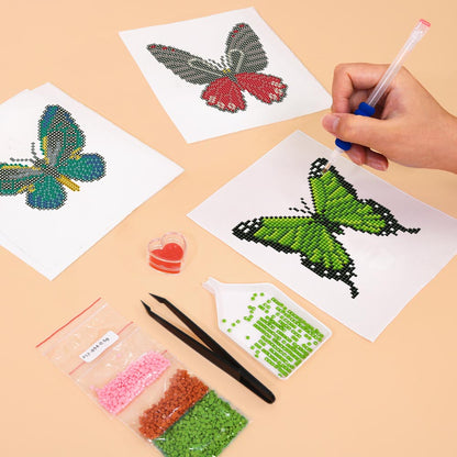 Diamond Painting - 4 Mini-Paintings | Butterflys