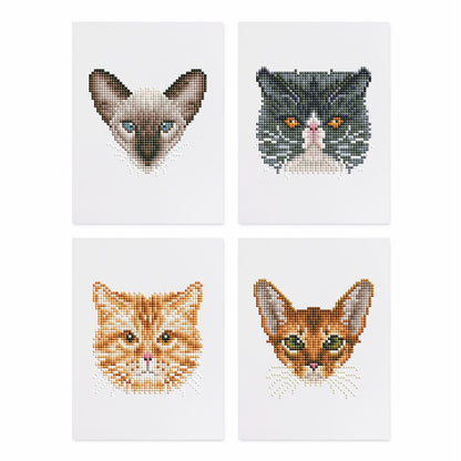Diamond Painting - 4 Mini-Paintings | Cats
