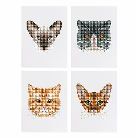 Diamond Painting - 4 Mini-Paintings | Cats