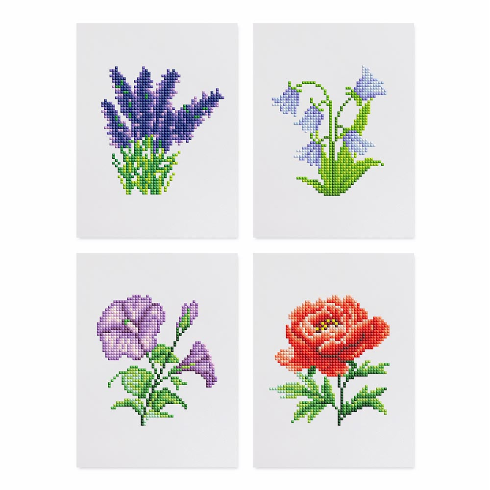 
Diamond Painting - 4 Mini-Paintings | Flowergram
