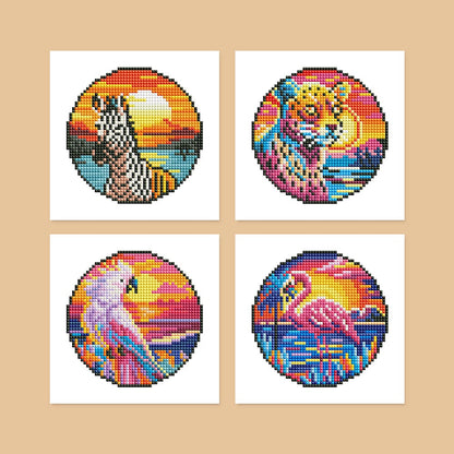 Diamond Painting - 4 Mini-Paintings | Safari