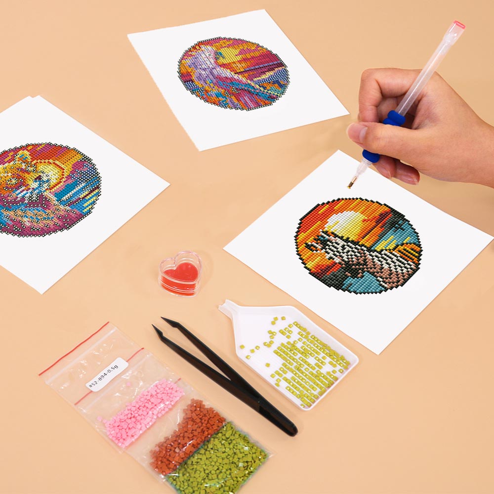 Diamond Painting - 4 Mini-Paintings | Safari