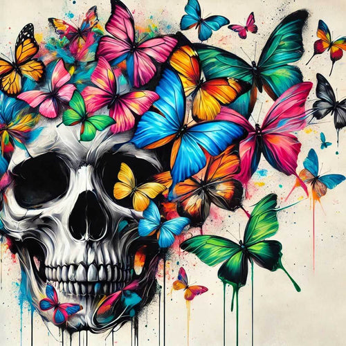 Butterfly Skull diamond painting kit
