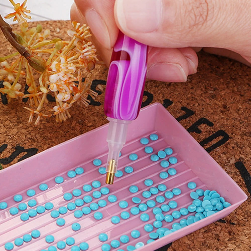 Diamond Ergonomic Painting Pen – Precision Tool with Metal Tips – image 5