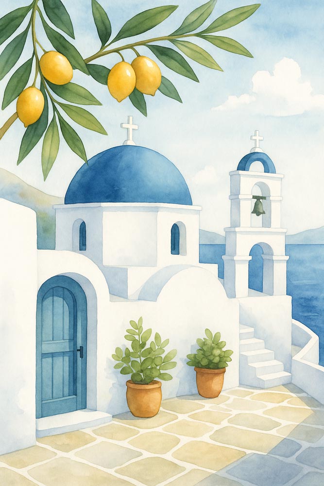 
Diamond Painting - Lemons in Mykonos