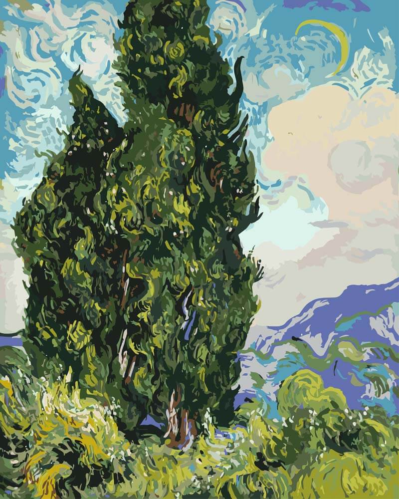 Diamond Painting - Cypresses | Vincent van Gogh