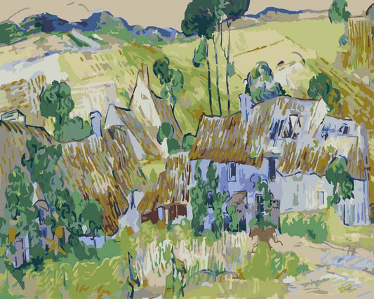 Diamond Painting - Farmhouses at Auvers | Vincent van Gogh