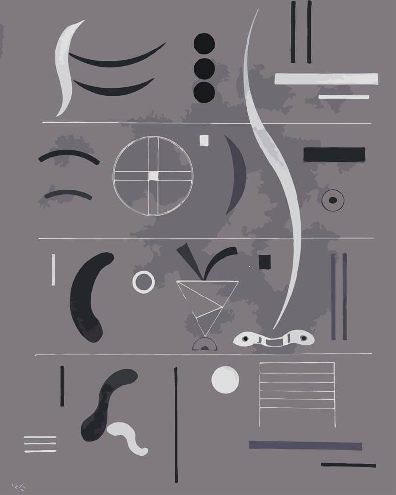 
Four Parts – Wassily Kandinsky diamond painting kit